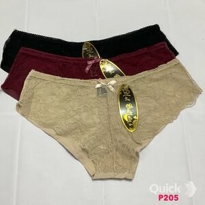 NWT 3 pc Floral Lace Women's Panties